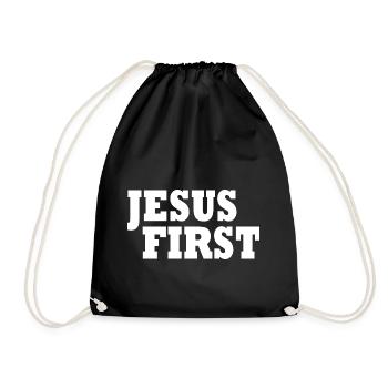 Jesus first - Turnbeutel - Schwarz - Vorne
