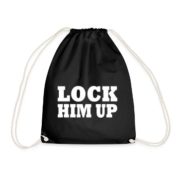 Lock him up - Drawstring Bag - black - Front