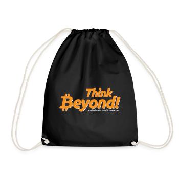 Bitcoin - is the future - Drawstring Bag - black - Front