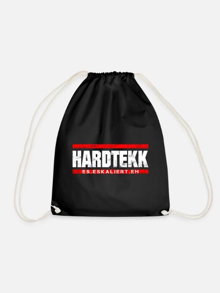 Hardtekk - Techno - Es Eskaliert Eh - Turnbeutel - Schwarz