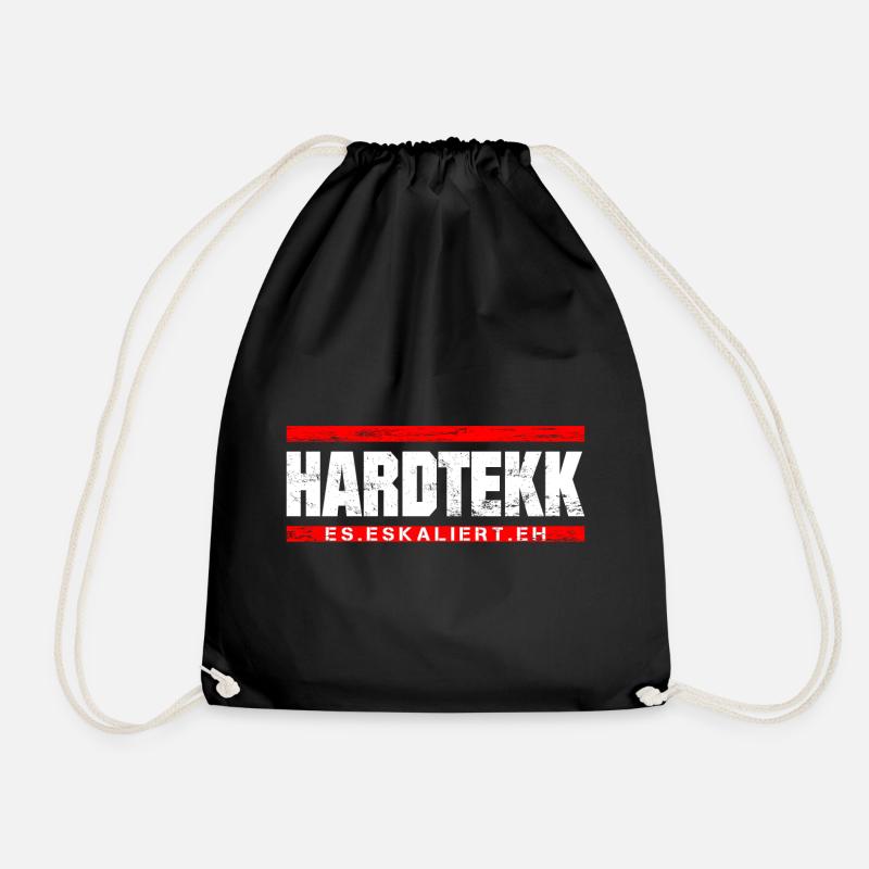 Hardtekk - Techno - Es Eskaliert Eh - Turnbeutel - Schwarz