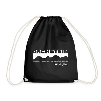 High Dachstein Styria Upper Austria Austria - Drawstring Bag - black - Front