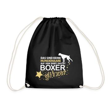 Boxer Glitzer - Turnbeutel - Schwarz - Vorne
