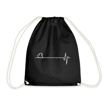 Canard Battements De Coeur Un coeur pour les oiseaux aquatiques - Sac de sport léger - noir - Devant