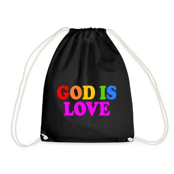 God is love - Turnbeutel - Schwarz - Vorne