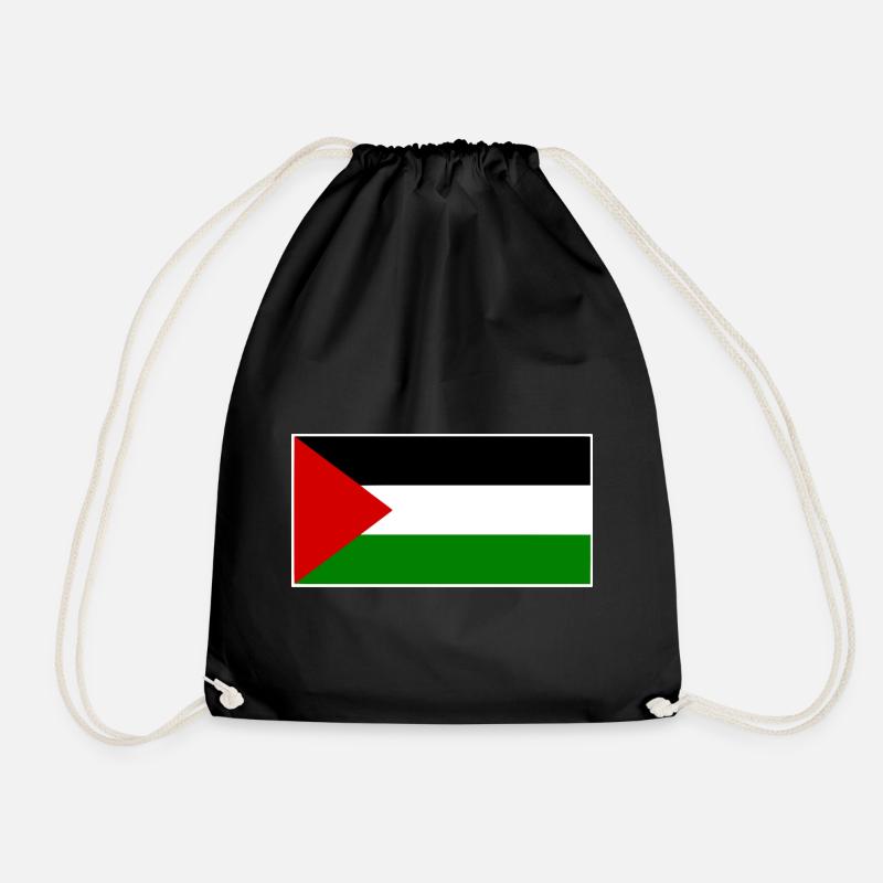 palestina - Drawstring Bag - black