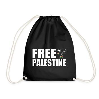 Free palestine - Turnbeutel - Schwarz - Vorne
