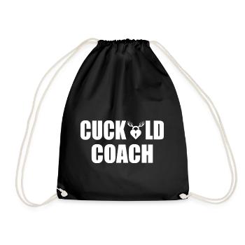 Cuckold coach - Drawstring Bag - black - Front