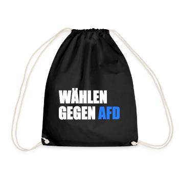 Wählen gegen afd - Turnbeutel - Schwarz - Vorne