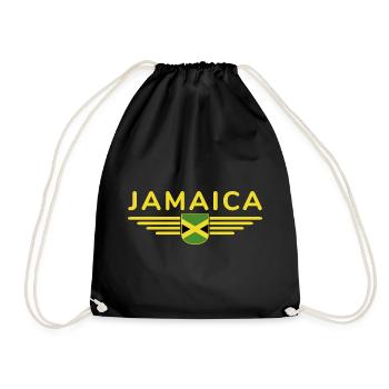Ich liebe Jamaika, Outfit T-Shirt Design Geschenk - Turnbeutel - Schwarz - Vorne
