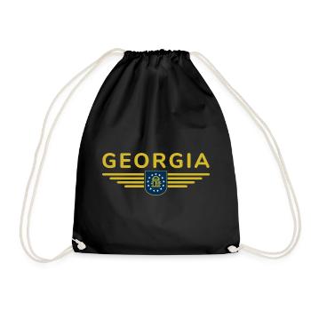 Georgia Fan T-Shirt – Southern flair - Drawstring Bag - black - Front