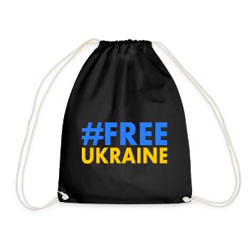 Free ukraine - Drawstring Bag - black - Front