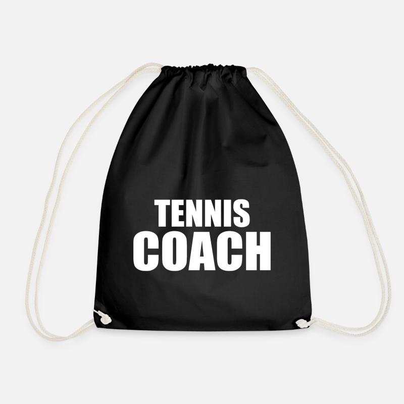 Tennis coach - Turnbeutel - Schwarz