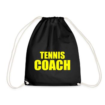 Tennis coach - Drawstring Bag - black - Front