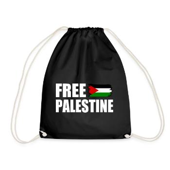 Free palestine - Turnbeutel - Schwarz - Vorne
