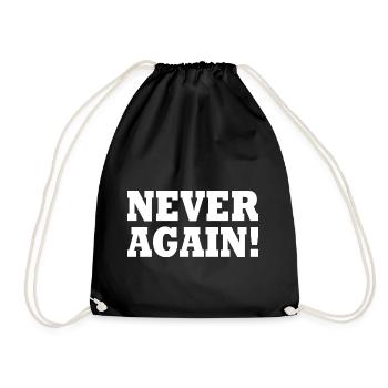 Never again - Sac de sport léger - noir - Devant