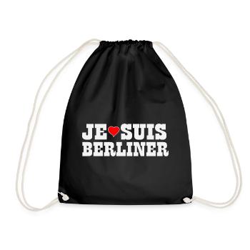 Berlin - Je Suis Berliner - Drawstring Bag - black - Front