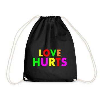 Love hurts - Drawstring Bag - black - Front