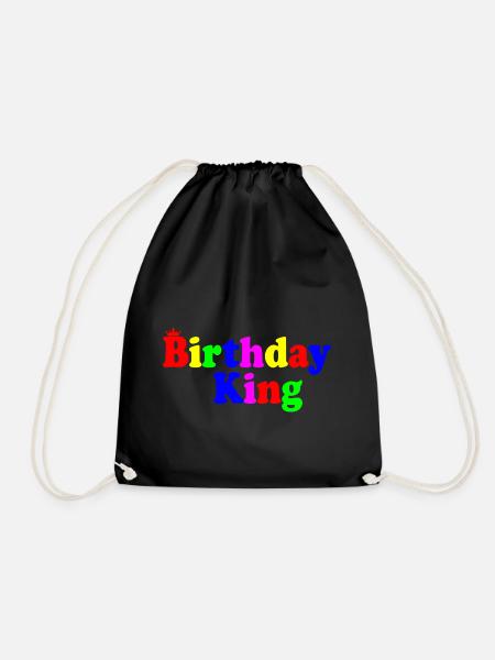 Birthday king - Turnbeutel - Schwarz