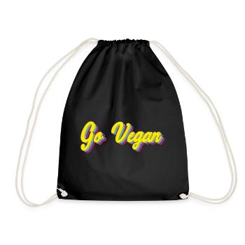 Devenez végétalien - Sac de sport léger - noir - Devant
