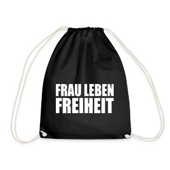 Frauen leben freiheit - Turnbeutel - Schwarz - Vorne