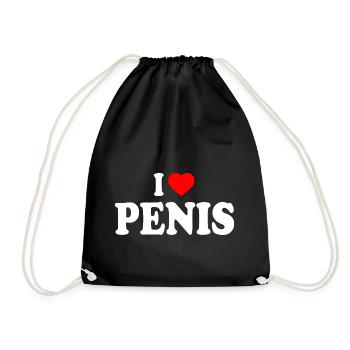 I love penis - Sac de sport léger - noir - Devant