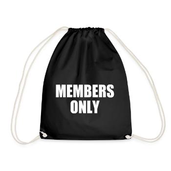 Members only - Drawstring Bag - black - Front
