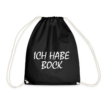 Ich habe bock - Turnbeutel - Schwarz - Vorne