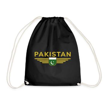 Pakistan Design – Proud of the homeland - Drawstring Bag - black - Front