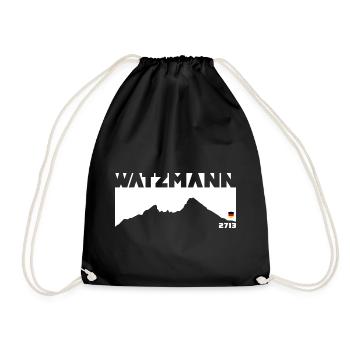 Watzmann Bayern Berchtesgaden Deutsche Flagge Berg - Turnbeutel - Schwarz - Vorne