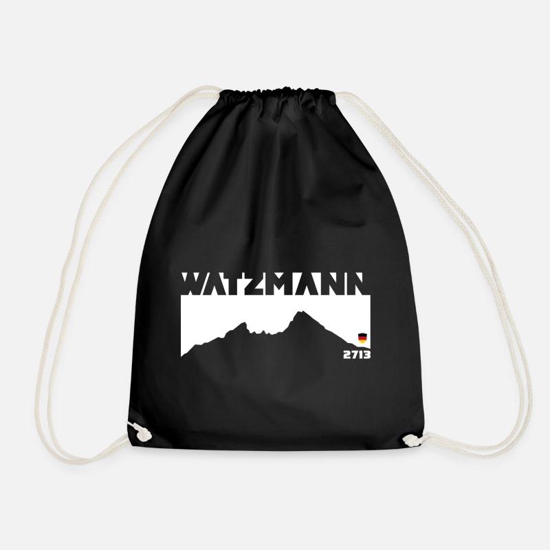 Watzmann Bayern Berchtesgaden Deutsche Flagge Berg - Turnbeutel - Schwarz