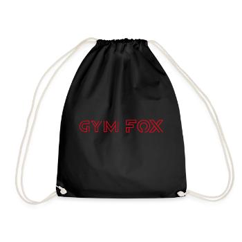 GYM FOX - Motivating Gym and Fitness Designs - Drawstring Bag - black - Front