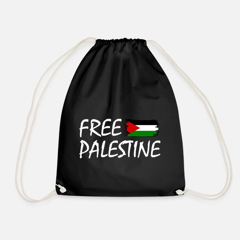 Free palestine - Turnbeutel - Schwarz