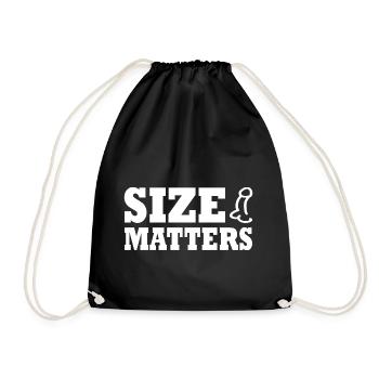 Penis size matters - Turnbeutel - Schwarz - Vorne