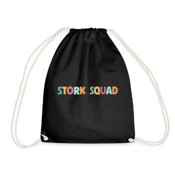 Stork Squad Labor & Delivery Nurse - Turnbeutel - Schwarz - Vorne