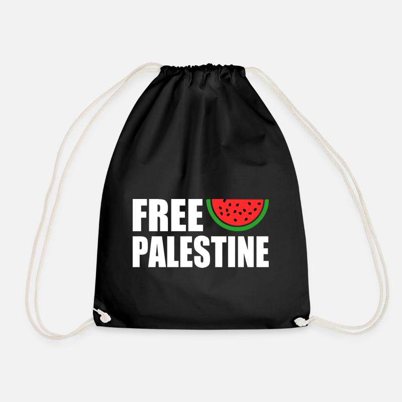 Free palestine - Turnbeutel - Schwarz