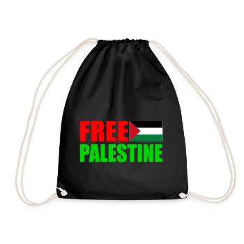Free palestine - Drawstring Bag - black - Front