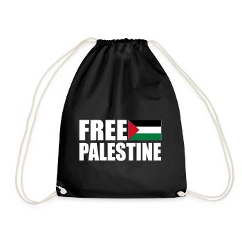 Free palestine - Turnbeutel - Schwarz - Vorne