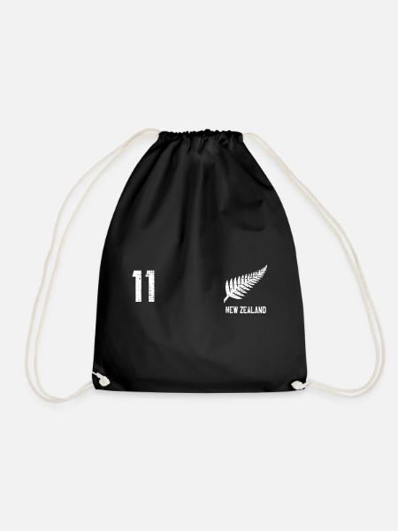 New Zealand - Drawstring Bag - black