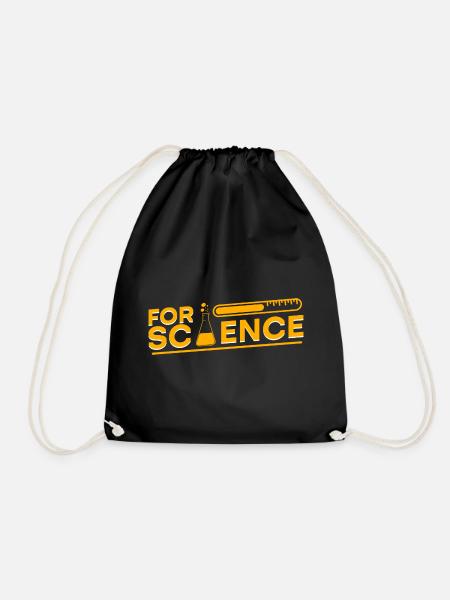 science - Drawstring Bag - black