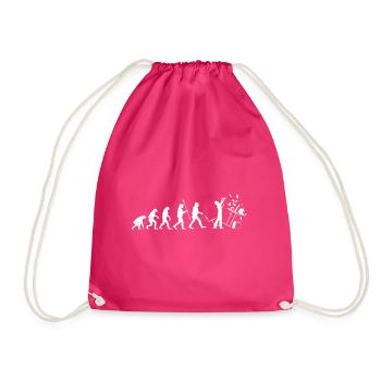 Evolution PC Rage Freak Out Anger Anger Computer Fun - Drawstring Bag - fuchsia - Front