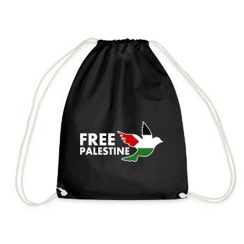 Free palestine - Turnbeutel - Schwarz - Vorne