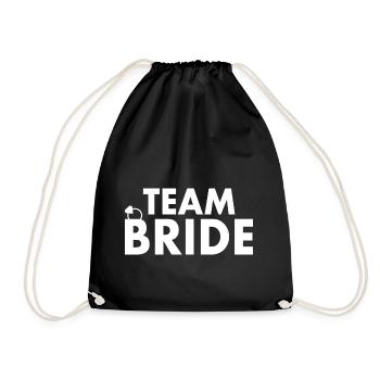 Team bride - Turnbeutel - Schwarz - Vorne