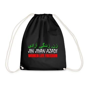 Women life freedom jin jiyan azadi - Sac de sport léger - noir - Devant