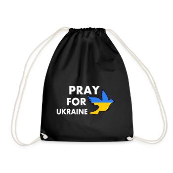 Pray for ukraine - Turnbeutel - Schwarz - Vorne