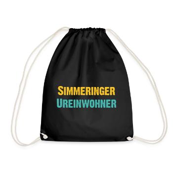 Simmeringer Ureinwohner Wien Österreich Spruch - Turnbeutel - Schwarz - Vorne