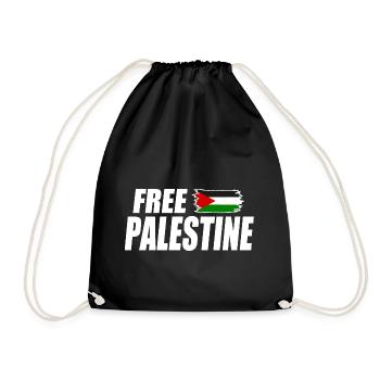 Free palestine - Turnbeutel - Schwarz - Vorne