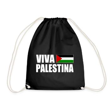 Viva palestina - Turnbeutel - Schwarz - Vorne