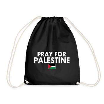 Pray for palestine - Turnbeutel - Schwarz - Vorne