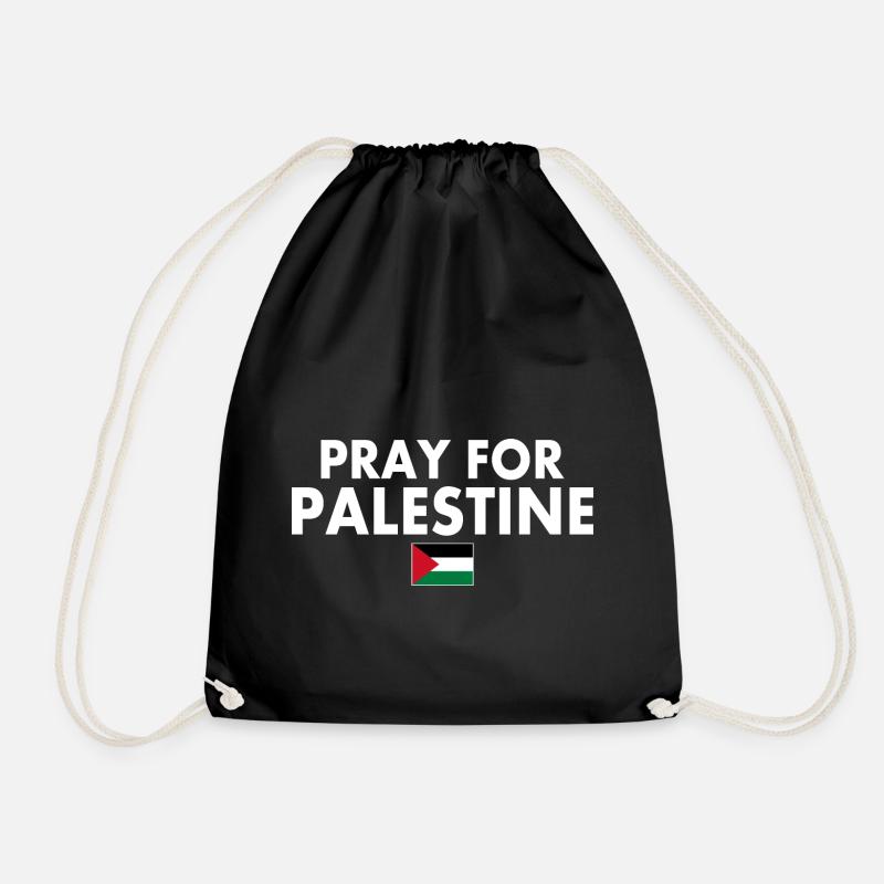 Pray for palestine - Turnbeutel - Schwarz